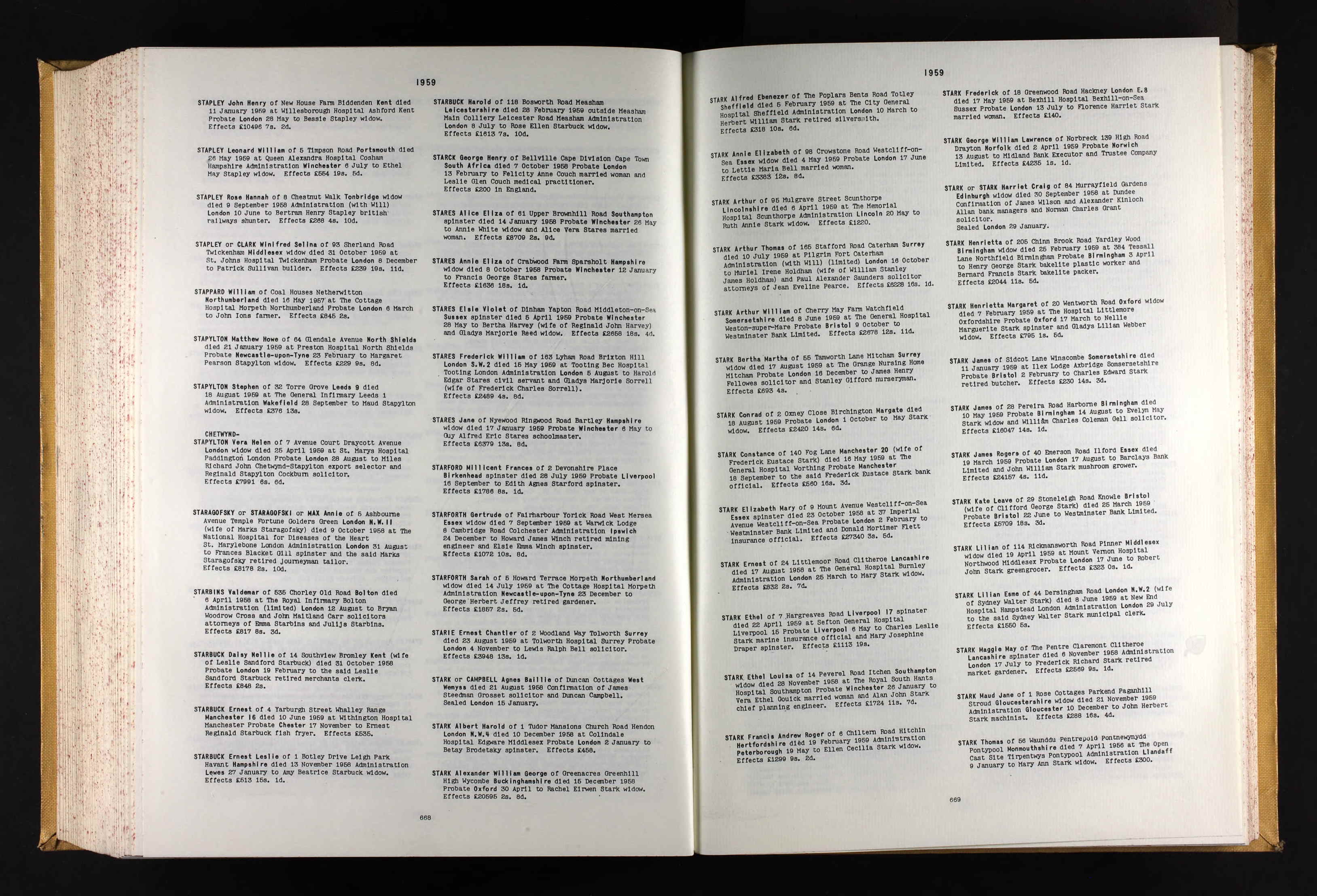 Photos England & Wales, National Probate Calendar (Index of Wills and